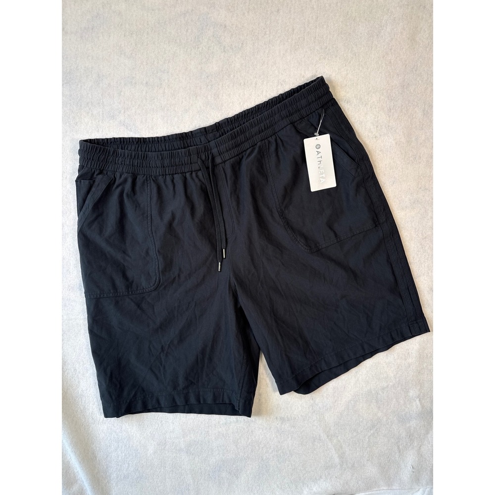 Athleta women 3X plus Farallon Bermuda Shorts Black Organic Cotton Plus NWT $78